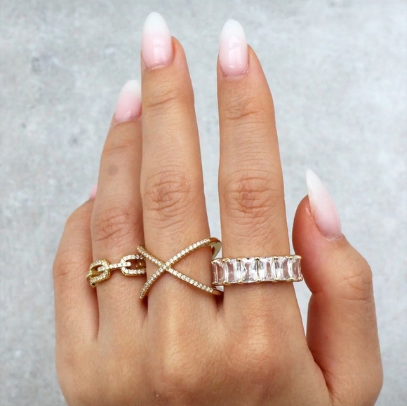 X criss cross ring Swarovski - Picture 3 of 9